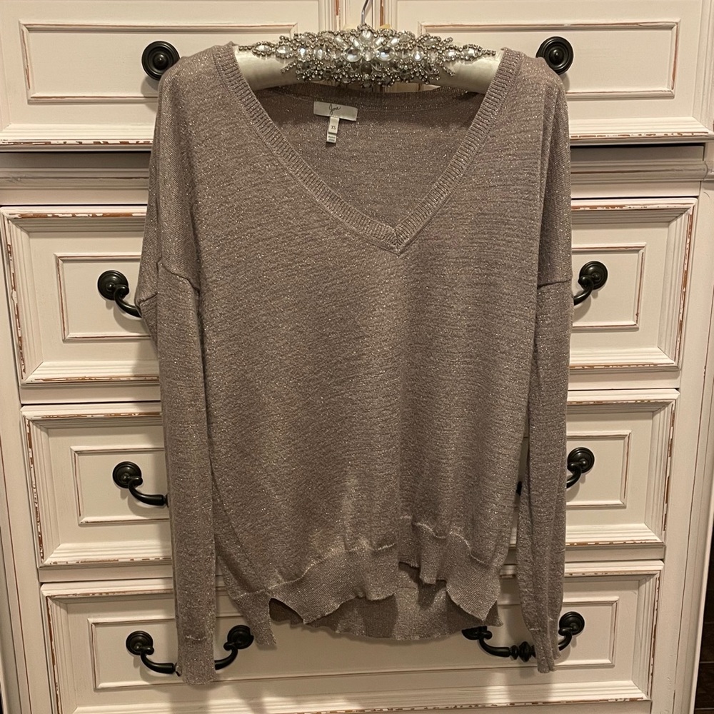 Joie shimmer long sleeve top